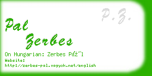 pal zerbes business card